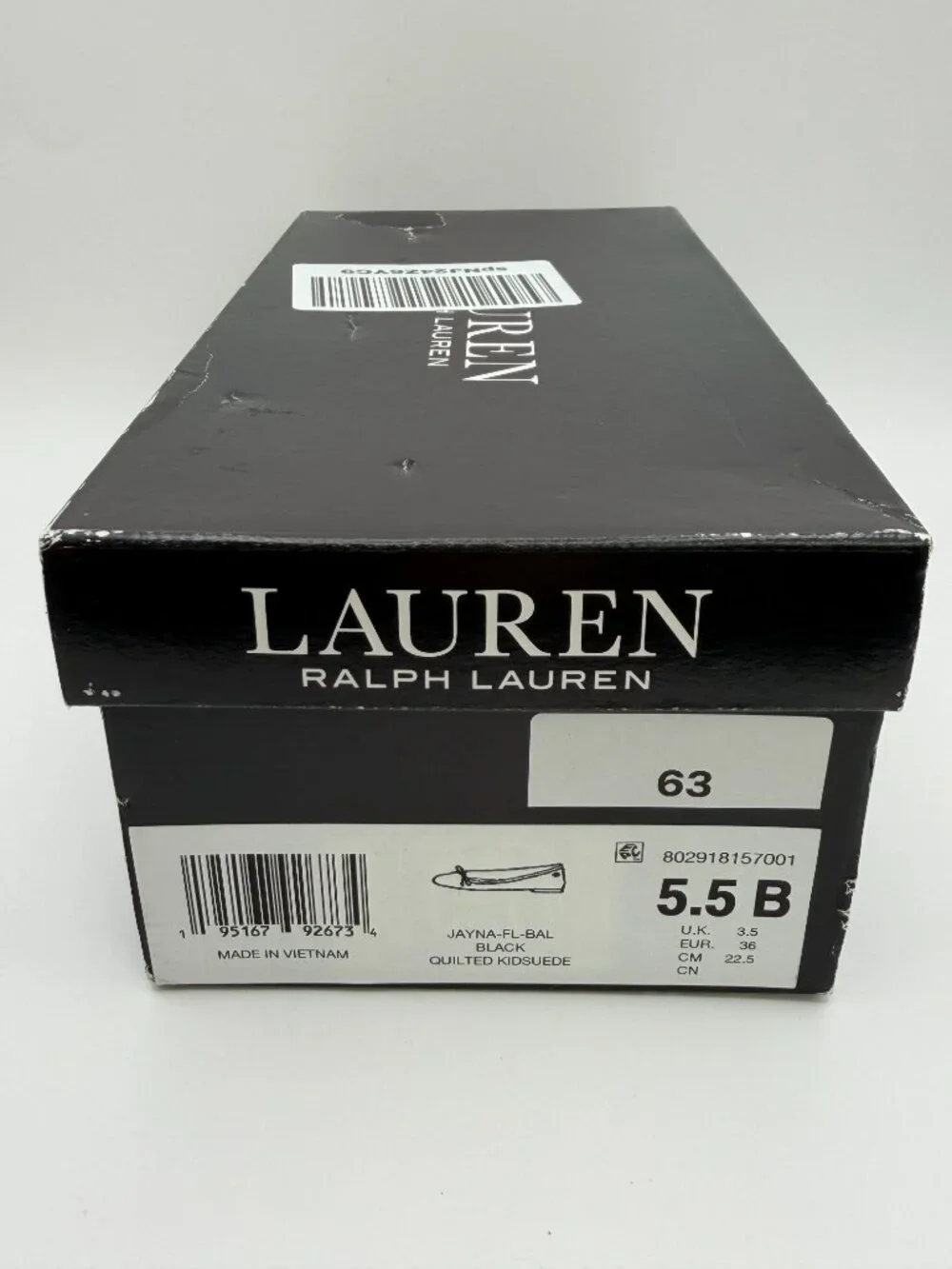 Lauren Ralph Lauren Jayna Women's Black Velvet Quilted Ballet Flats Bow US 5.5 B
